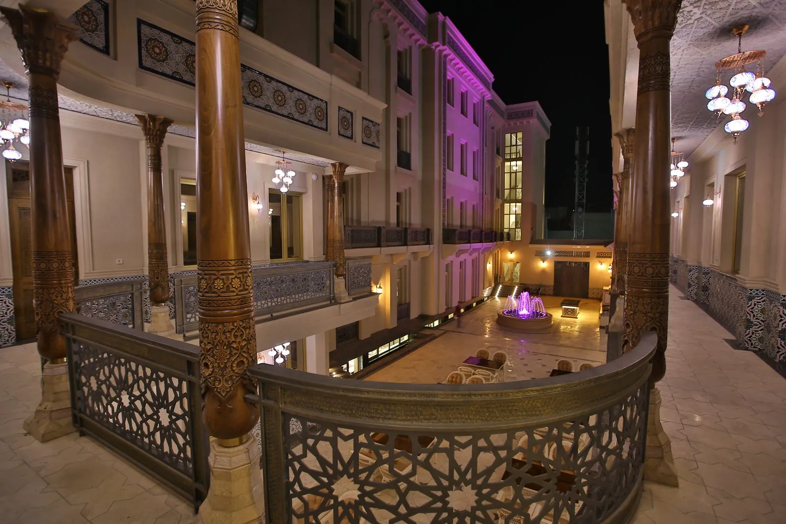 Inner courtyard at night